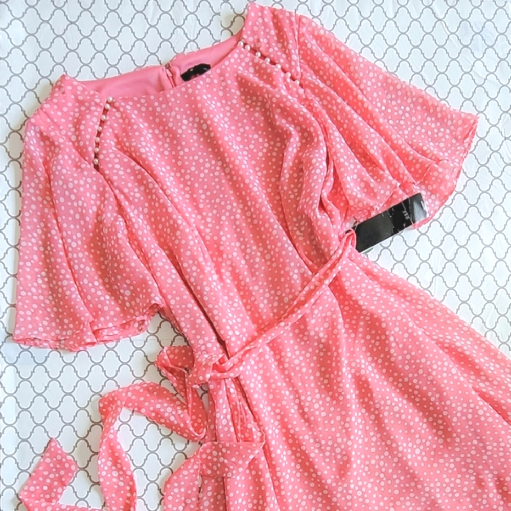 R&K Chiffon Belted Dress